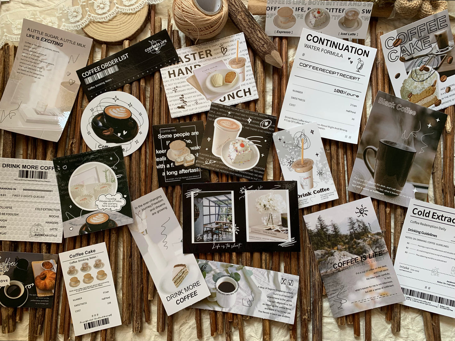 Coffee Sticker Set - Black