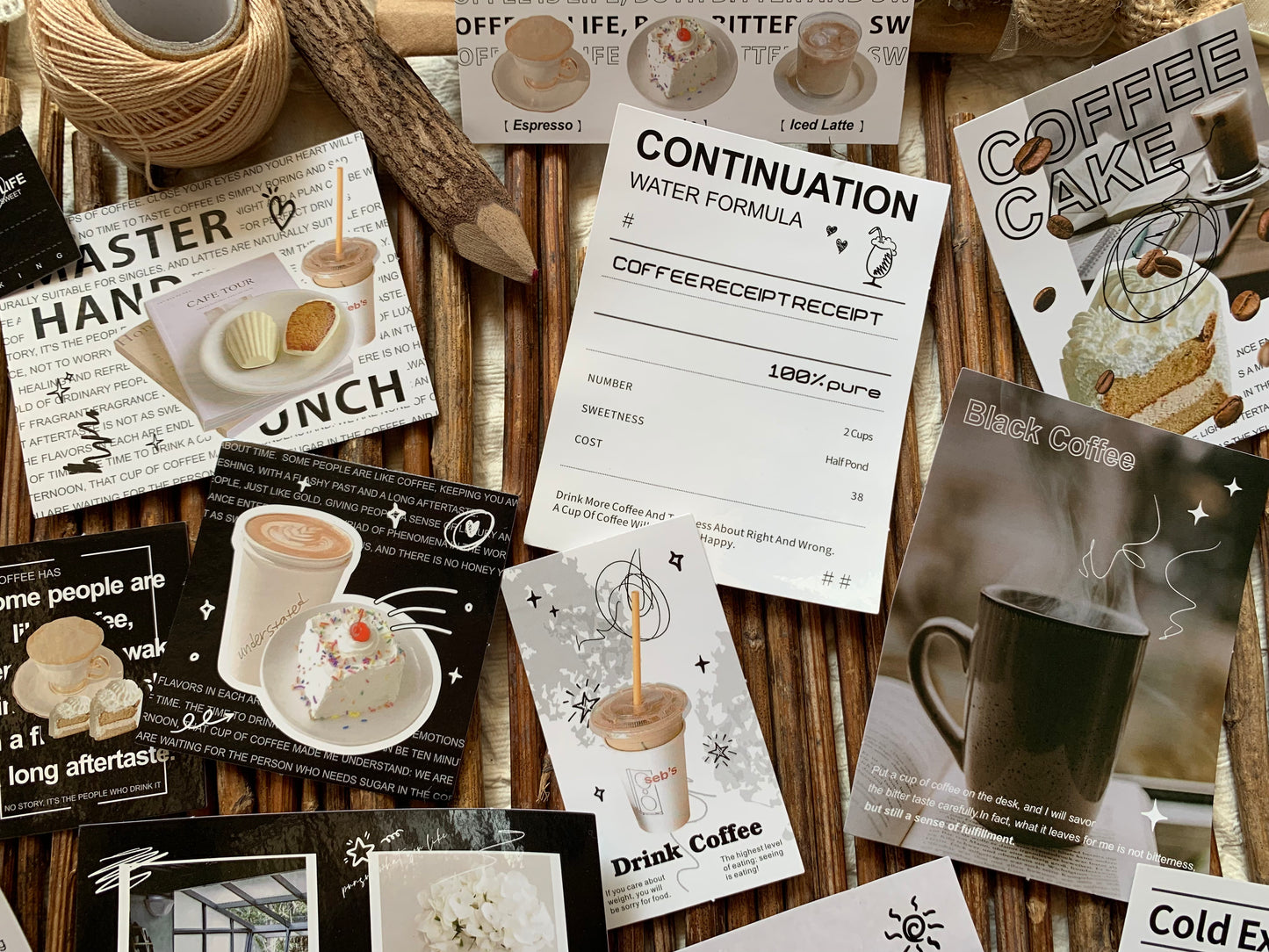 Coffee Sticker Set - Black