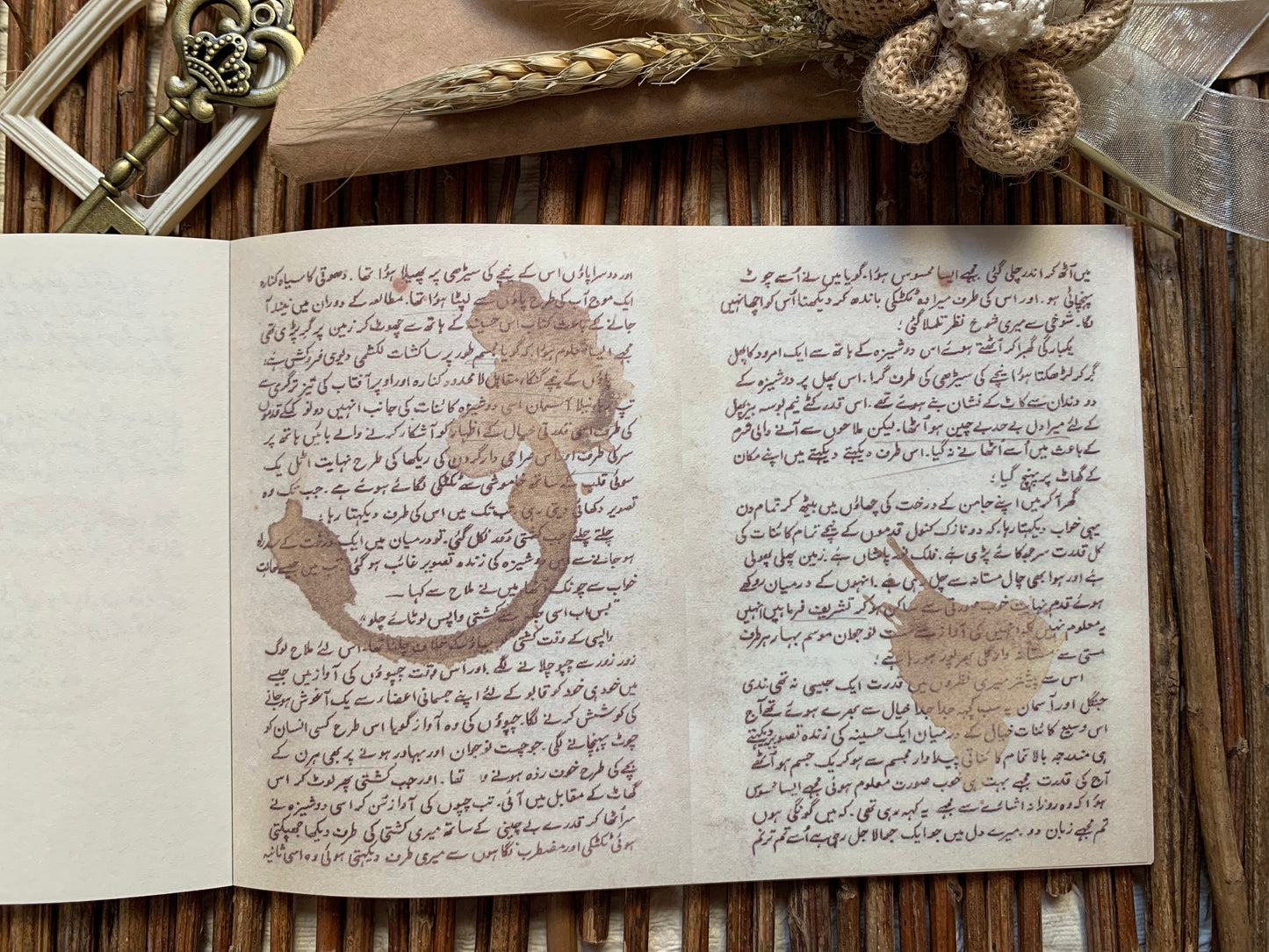 Horizontal Paper Booklet - Coffee Stains