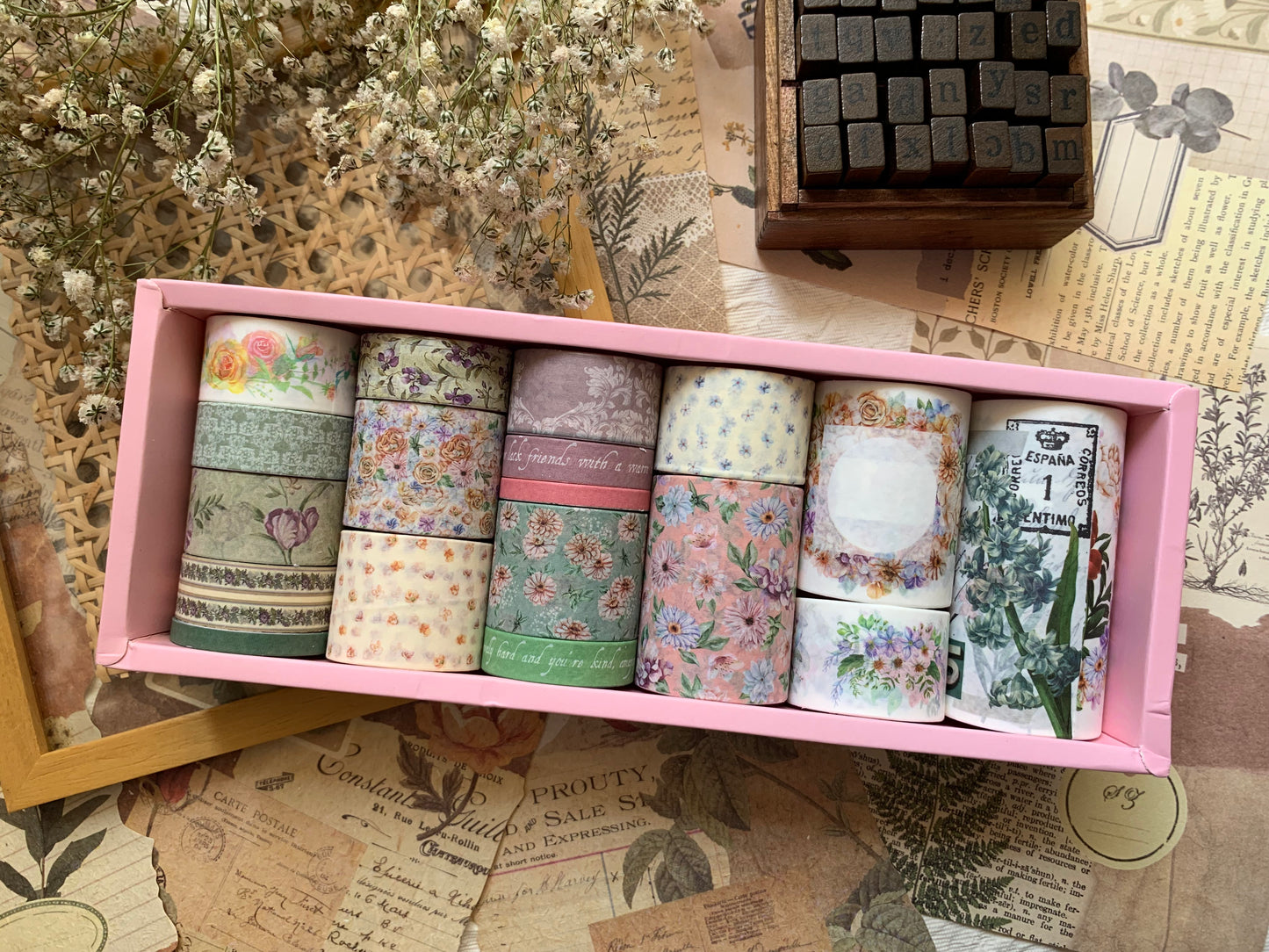 Floral Washi Tape Box