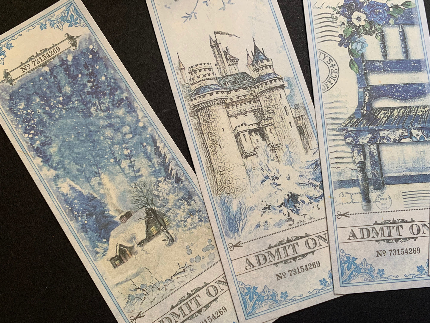 Long Aesthetic Cards - Blue