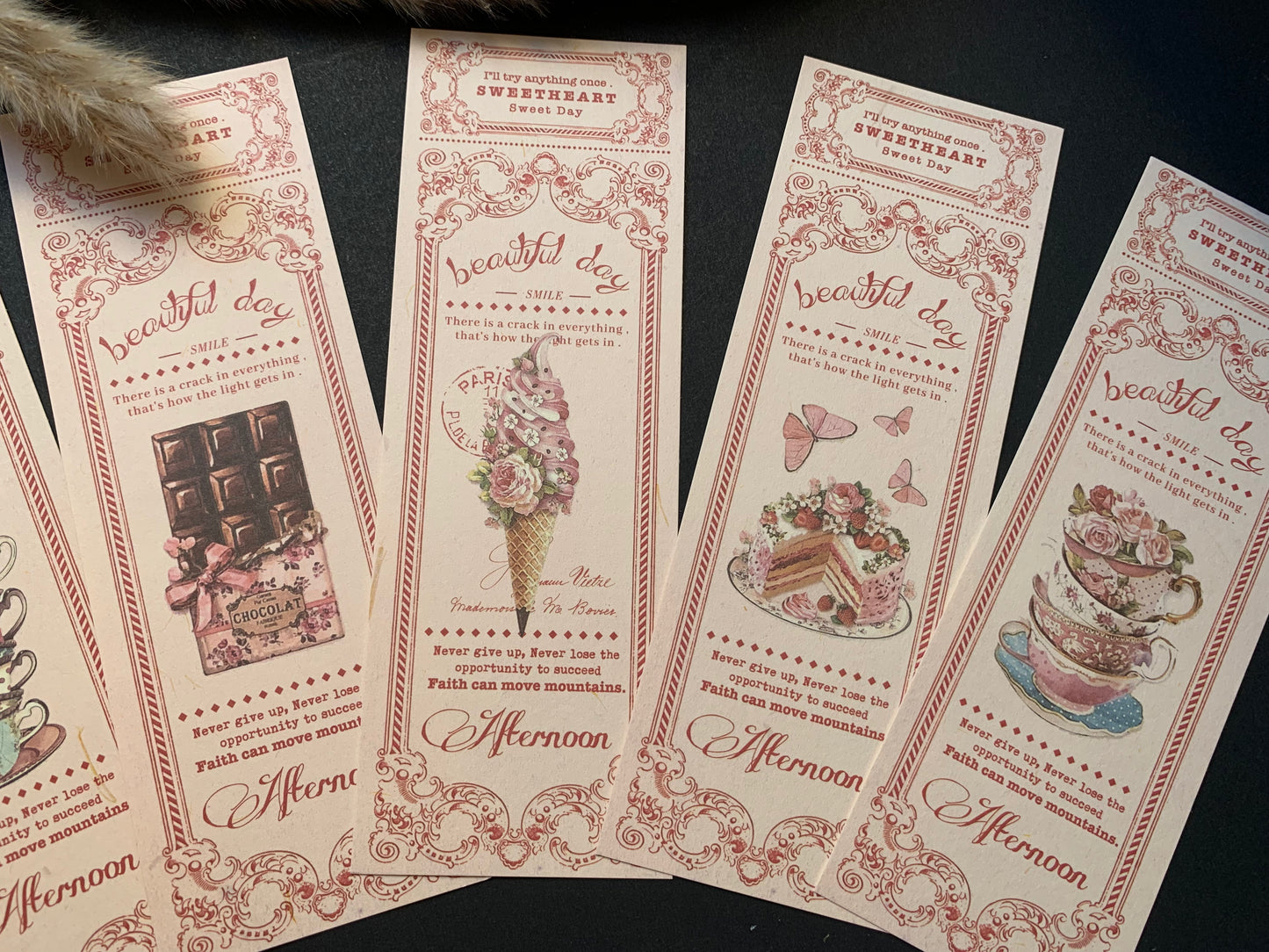 Long Aesthetic Cards - Pink