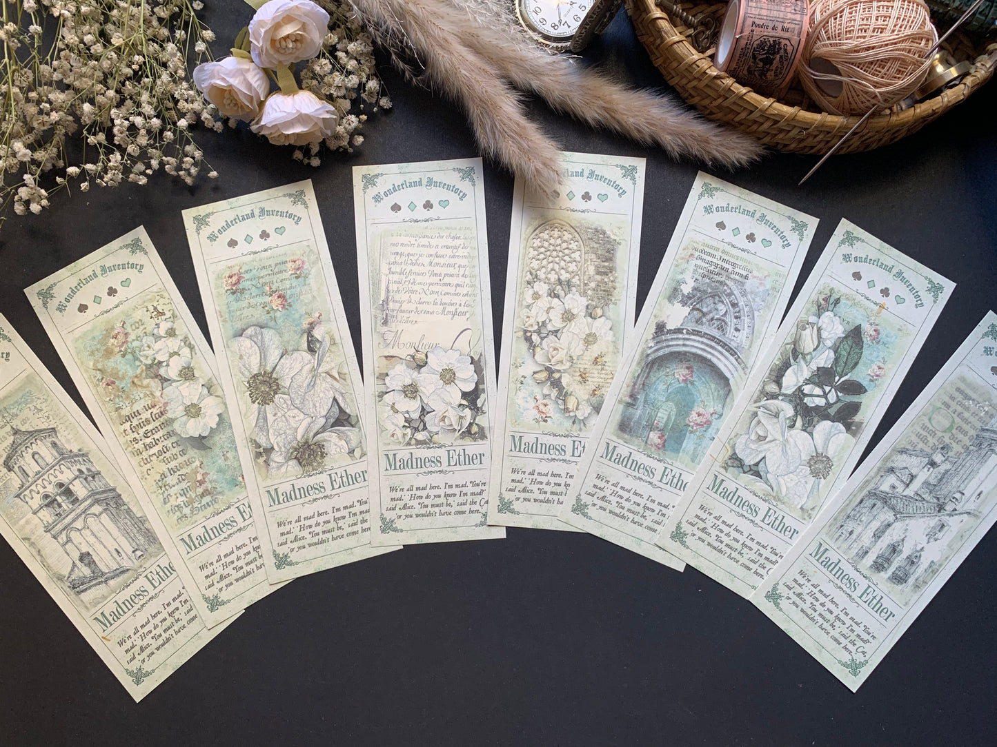 Long Aesthetic Cards - Green