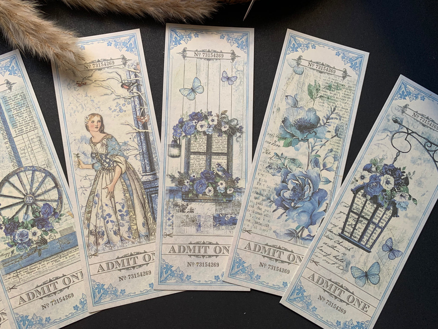 Long Aesthetic Cards - Blue