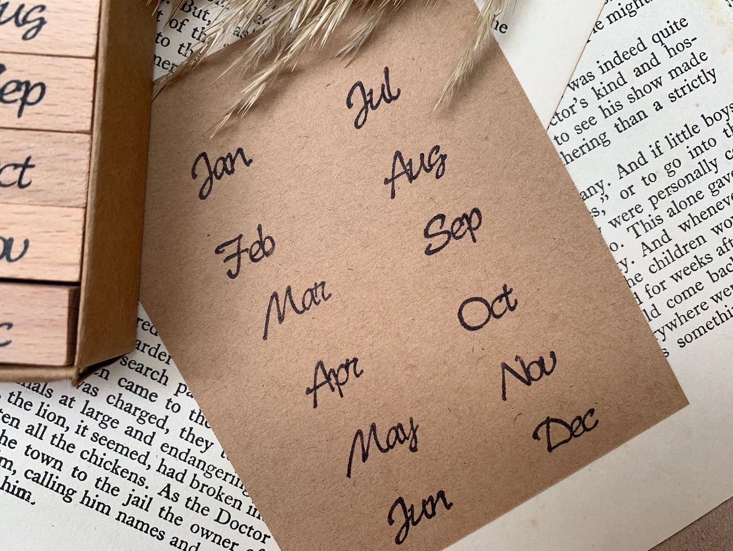 Months Stamp Set