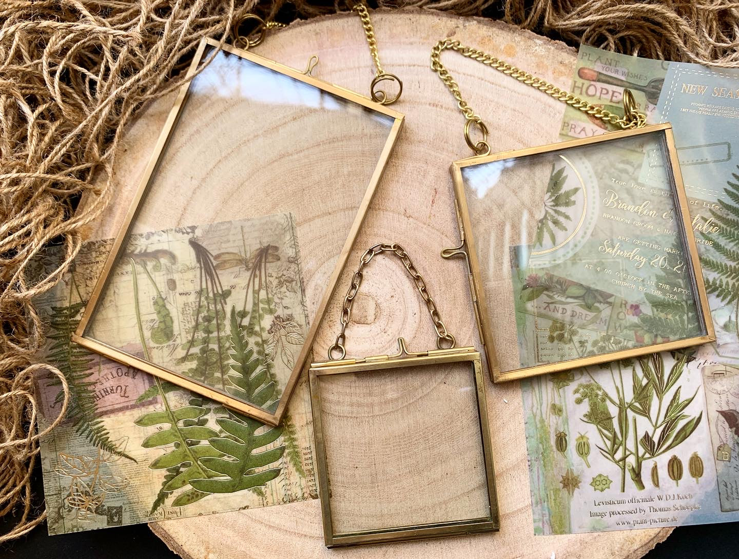 Vintage Glass Frame - Rectangle/ Square/ Small Square