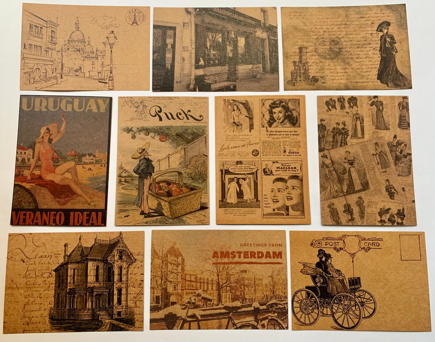 Vintage Postcard Set of 10