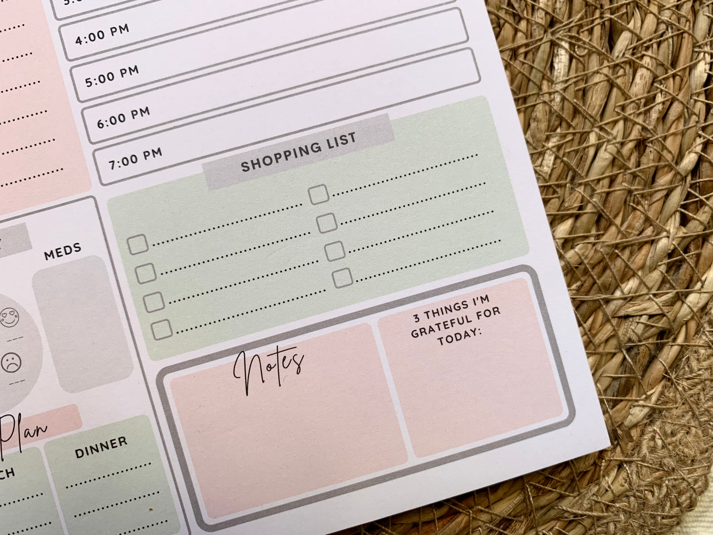 Daily Planner Note Pad