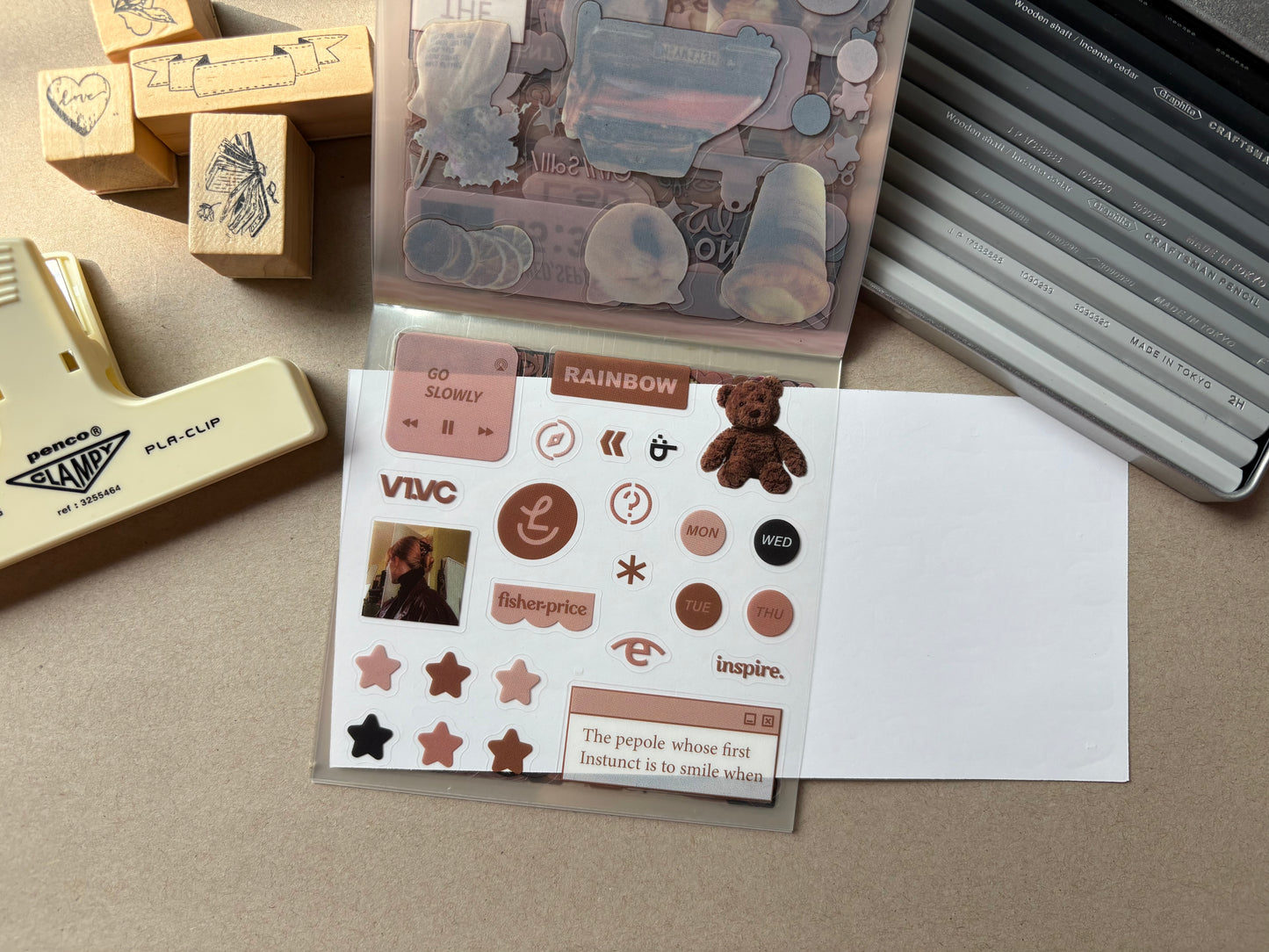 Cool Stickers Booklet - Brown