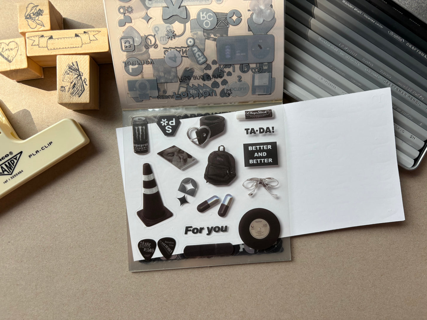 Cool Stickers Booklet - Black