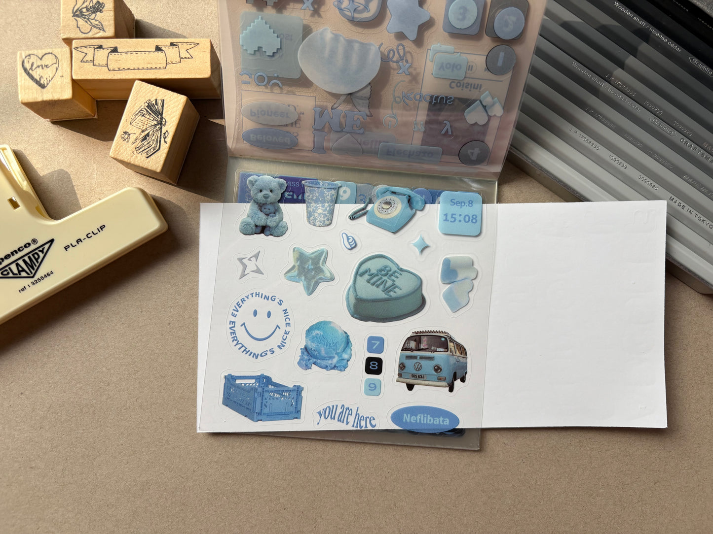 Cool Stickers Booklet - Blue