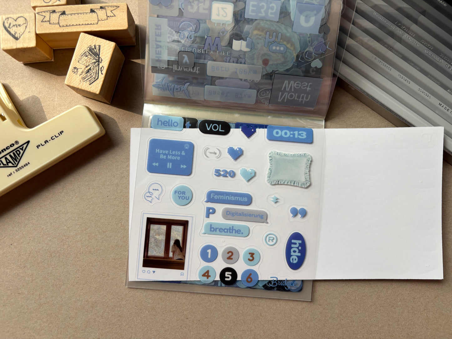 Cool Stickers Booklet - Blue