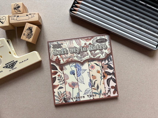 Floral Prints Booklet - Brown