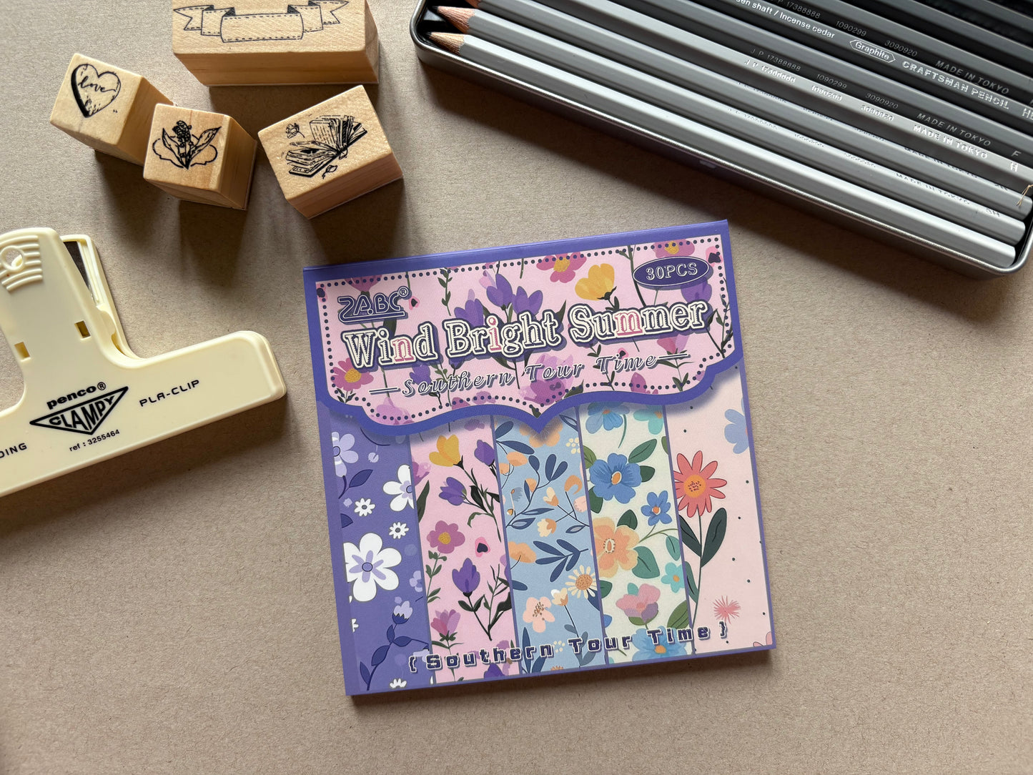 Floral Prints Booklet - Purple