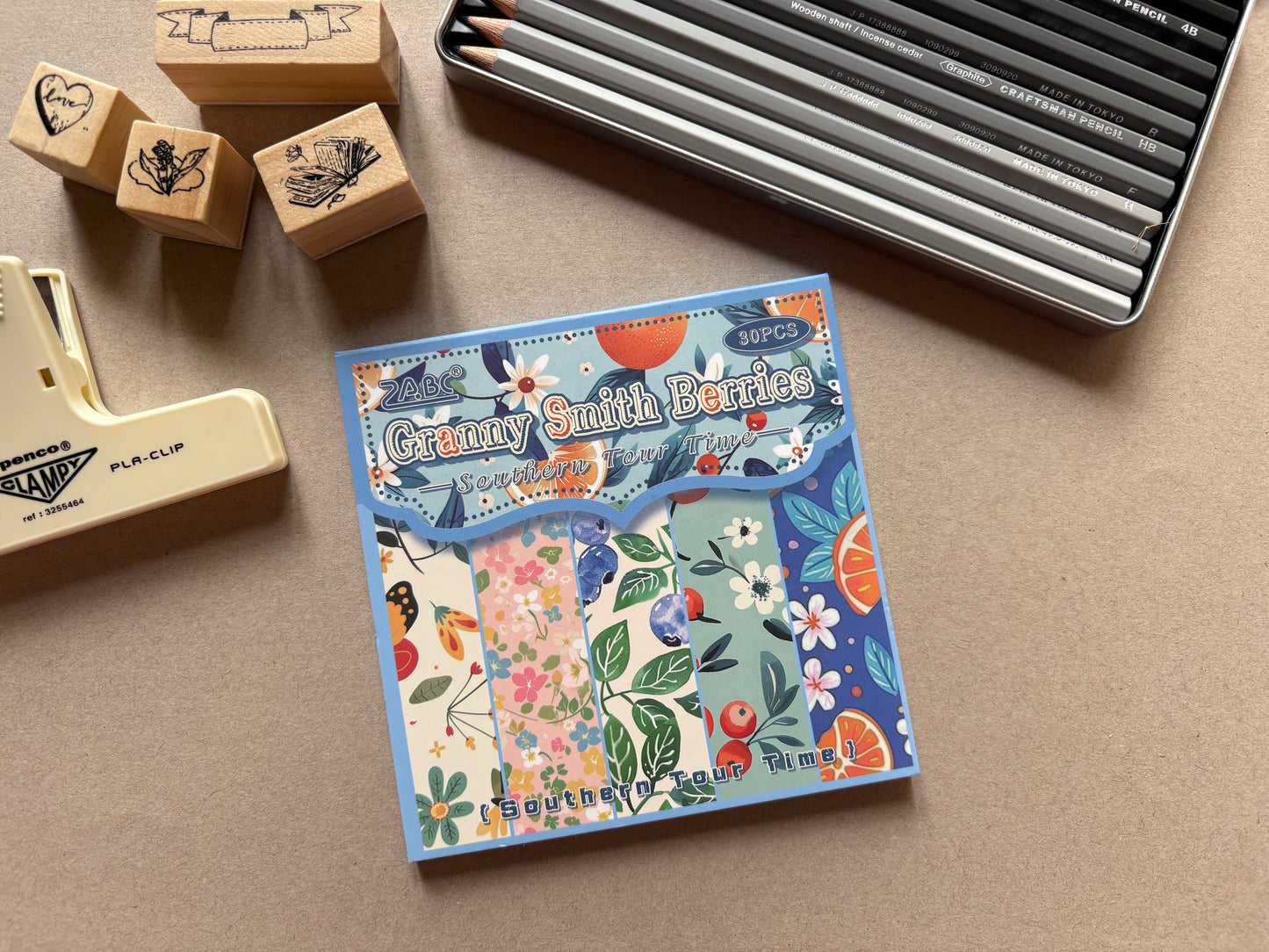 Floral Prints Booklet - Blue