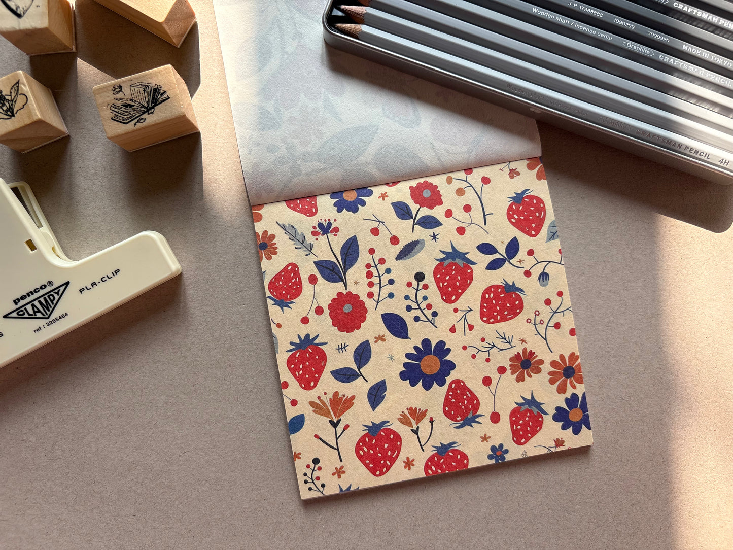Floral Prints Booklet - Blue