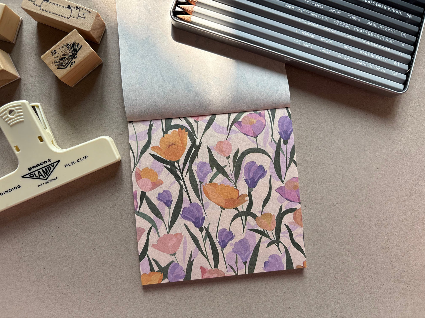 Floral Prints Booklet - Purple