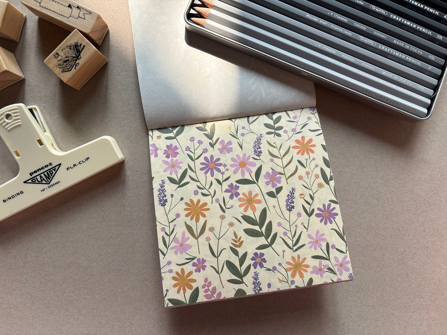 Floral Prints Booklet - Purple