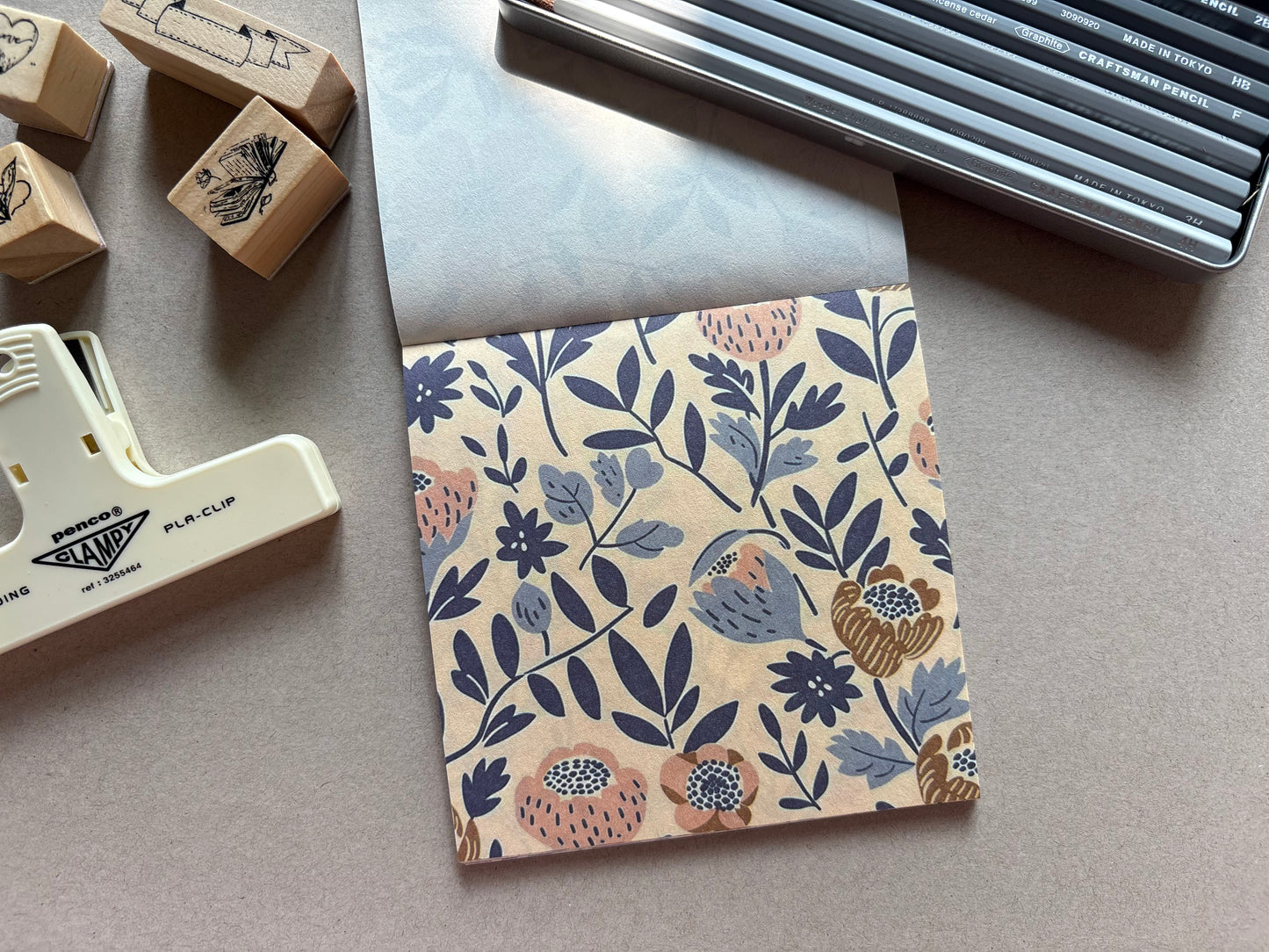 Floral Prints Booklet - Brown