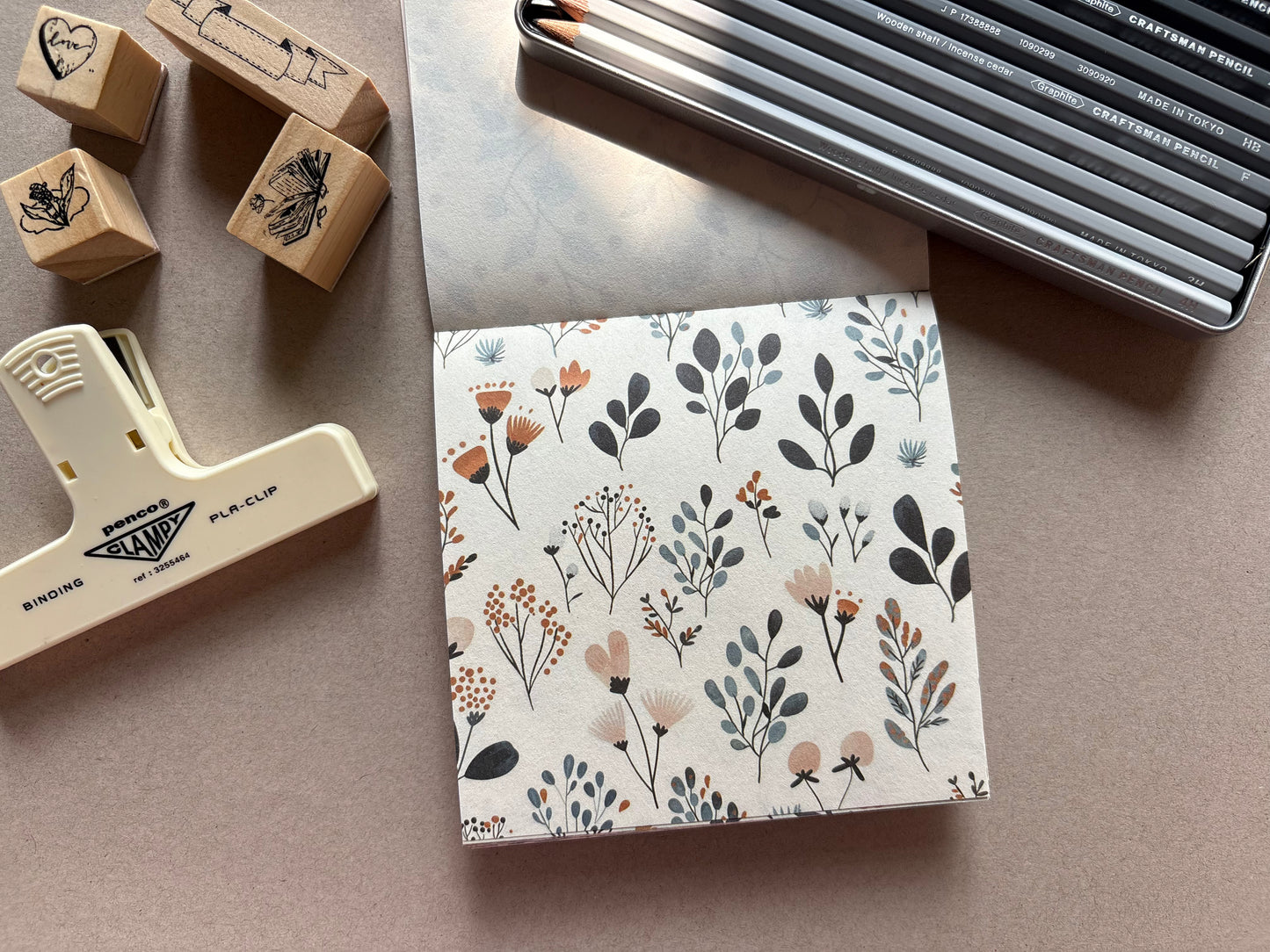 Floral Prints Booklet - Brown