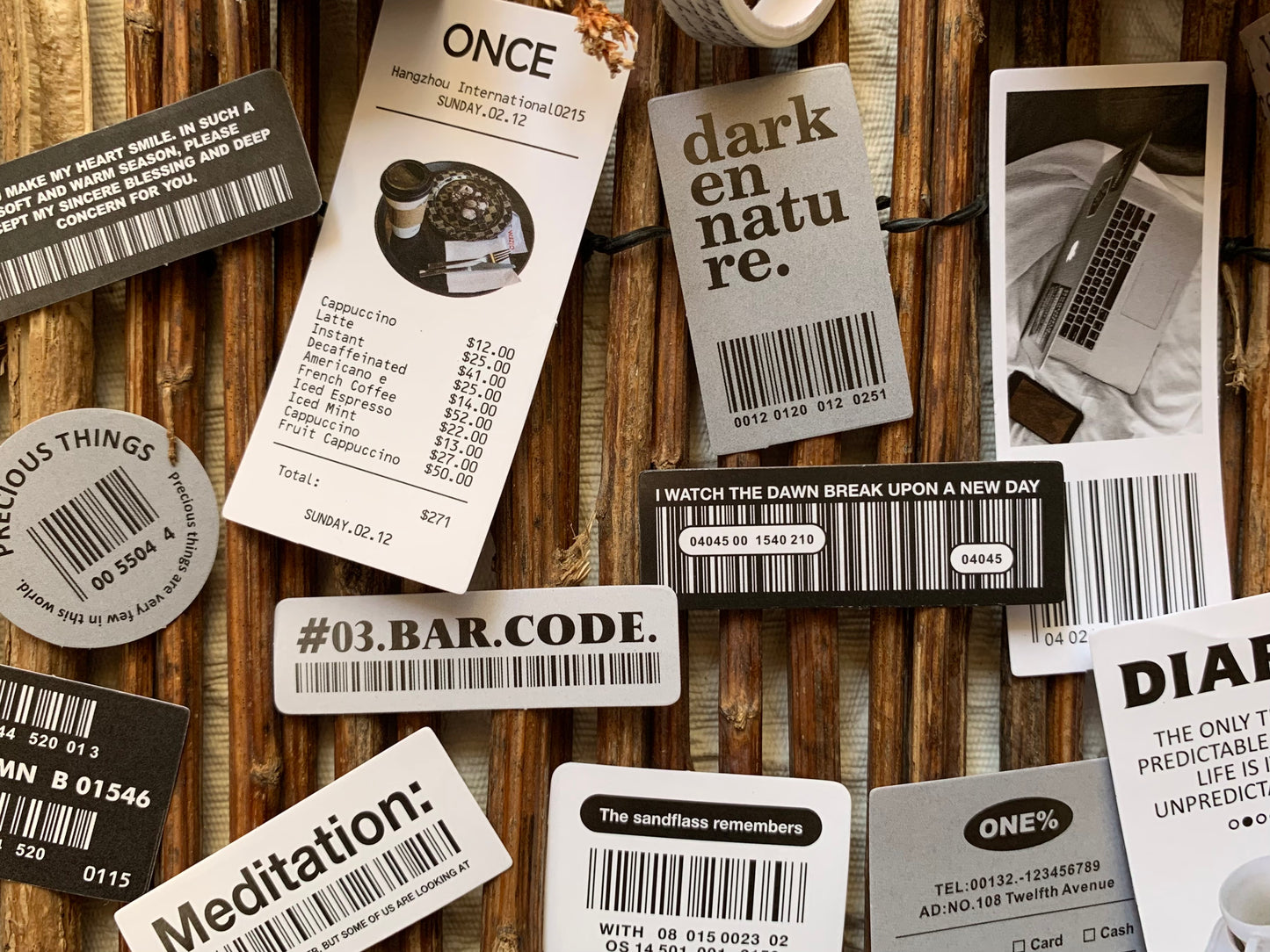 Barcode Sticker Set - Black