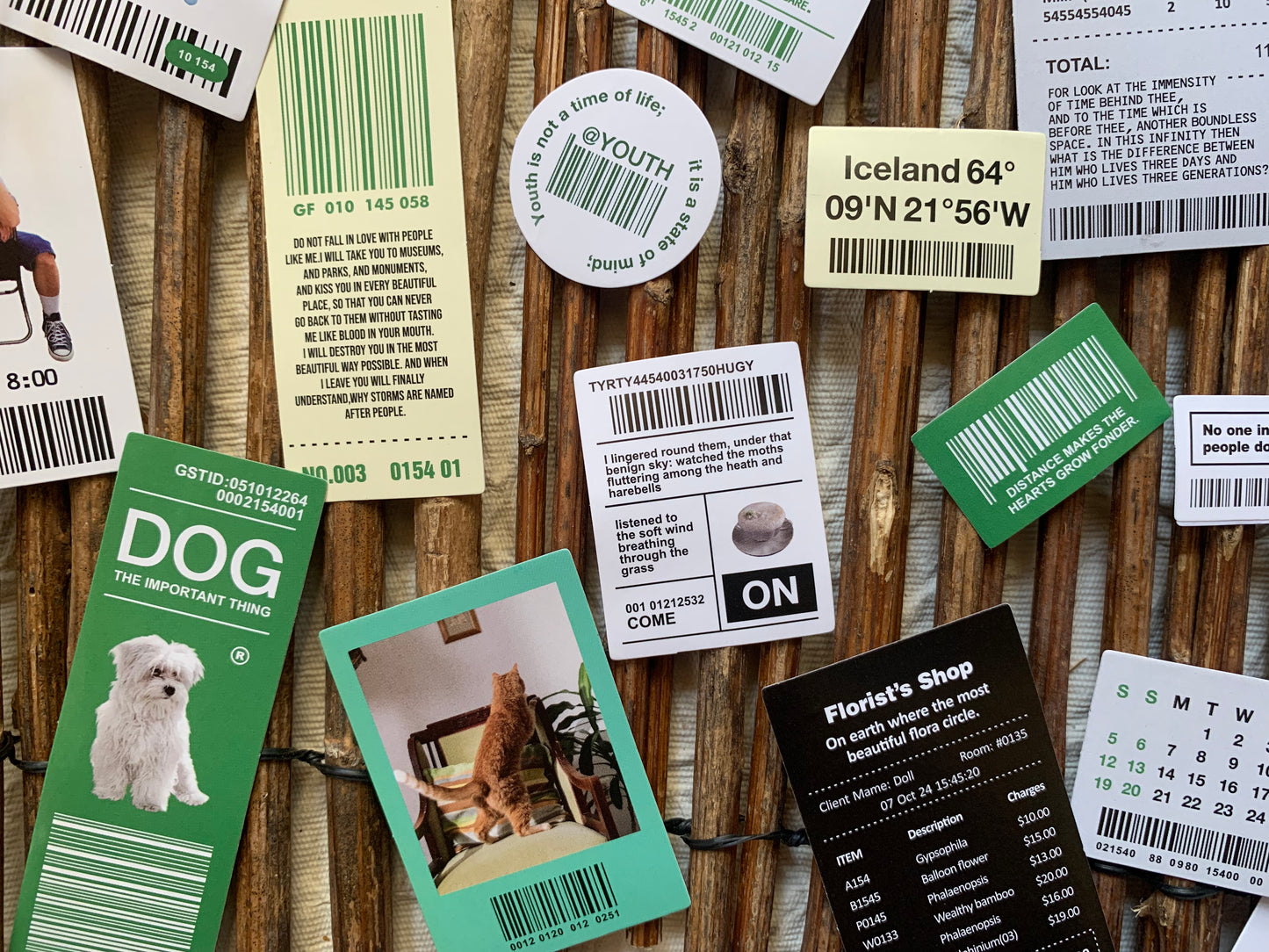 Barcode Sticker Set - Green