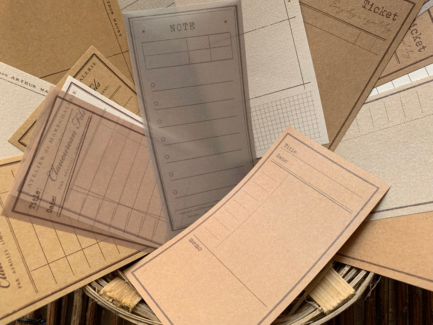 Vellum + Kraft Paper Set - Notes
