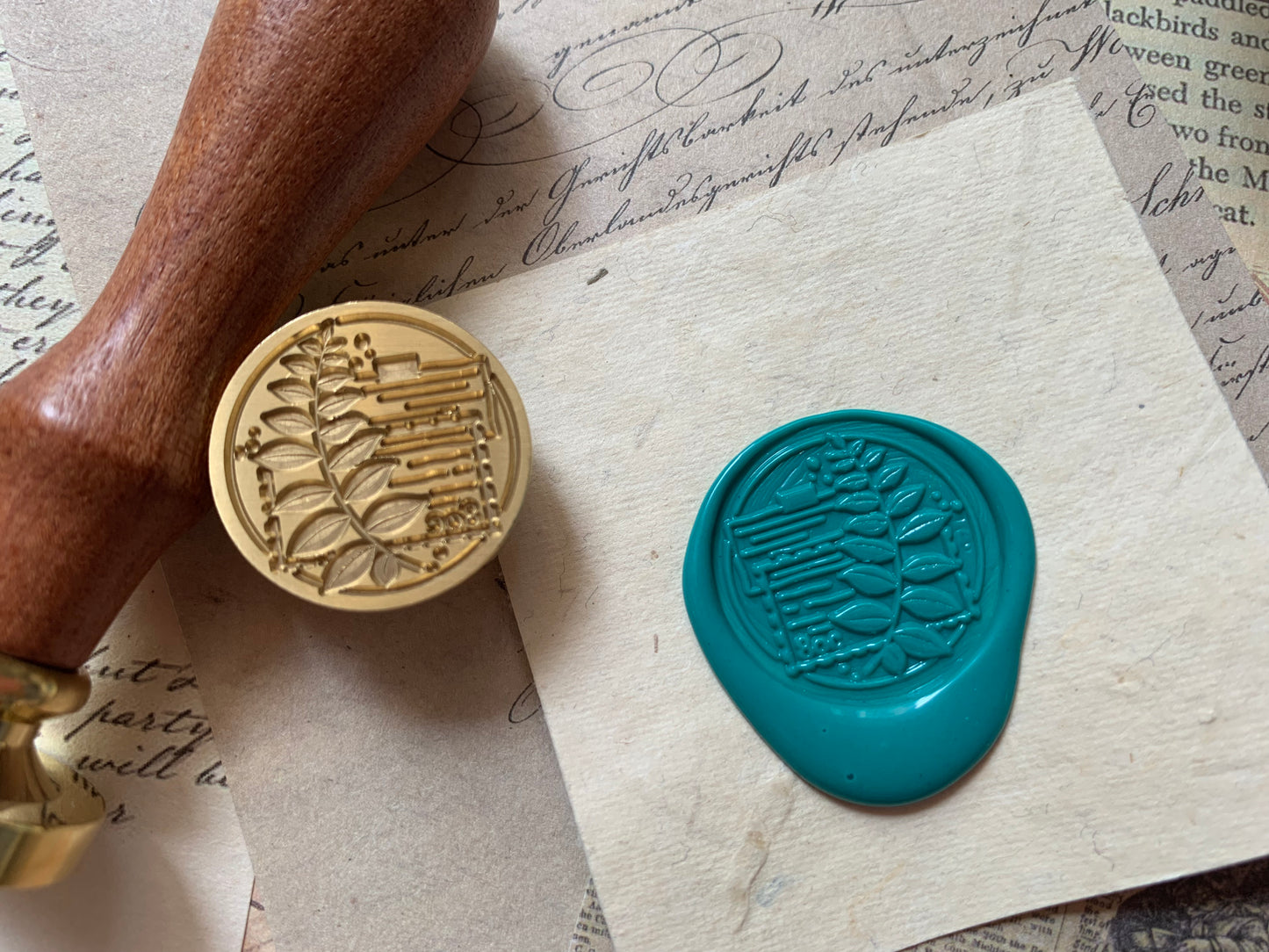 Wax Seal Stamp/Kit - Leaf