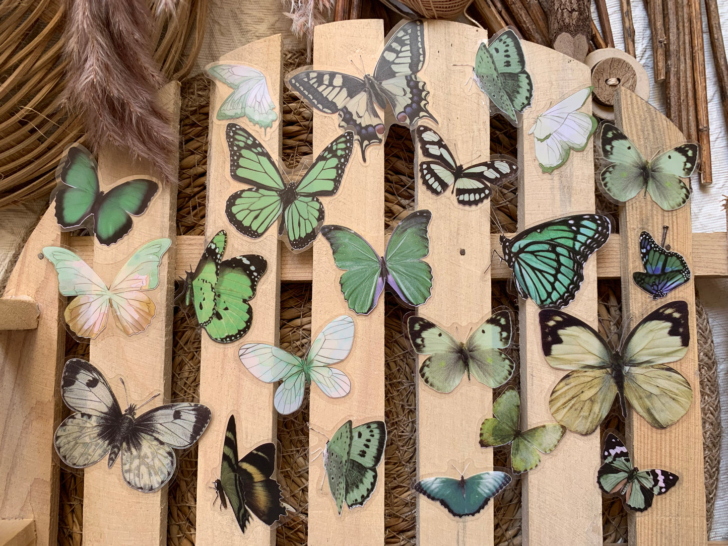 Butterfly Sticker Set - Green
