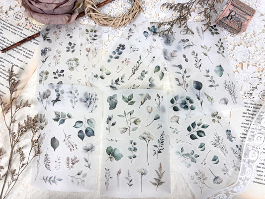 Leafy Stickers Set - Green