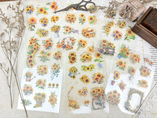 Sunflower Floral Sticker Set
