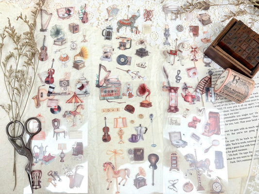 Vintage Musical Sticker Set