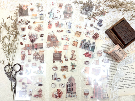 Coffee Cottage Core Sticker Set