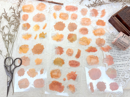 Colored Quote Sticker Set - Orange