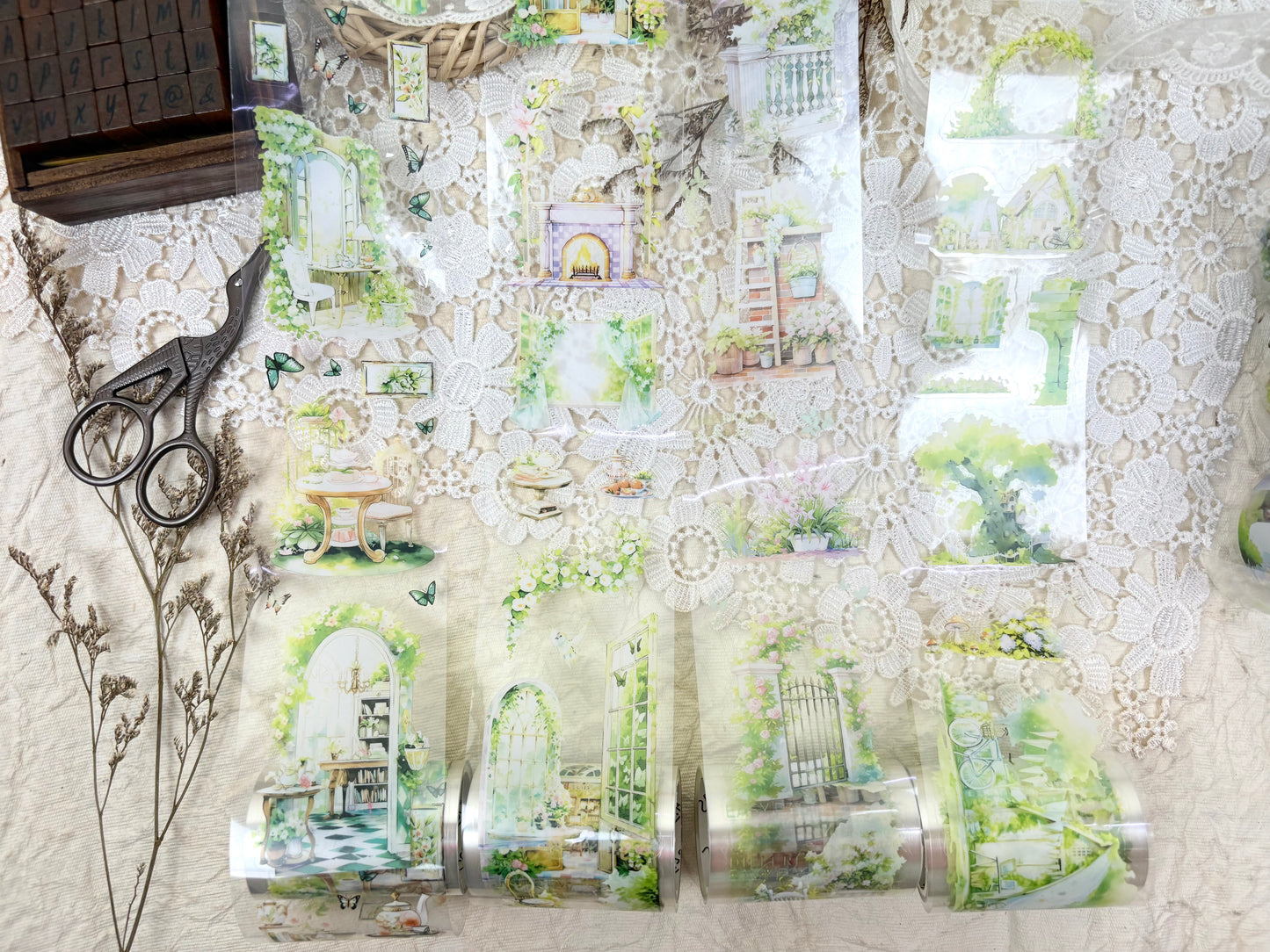 Cottage Core Sticker Washi Tape Set - 2