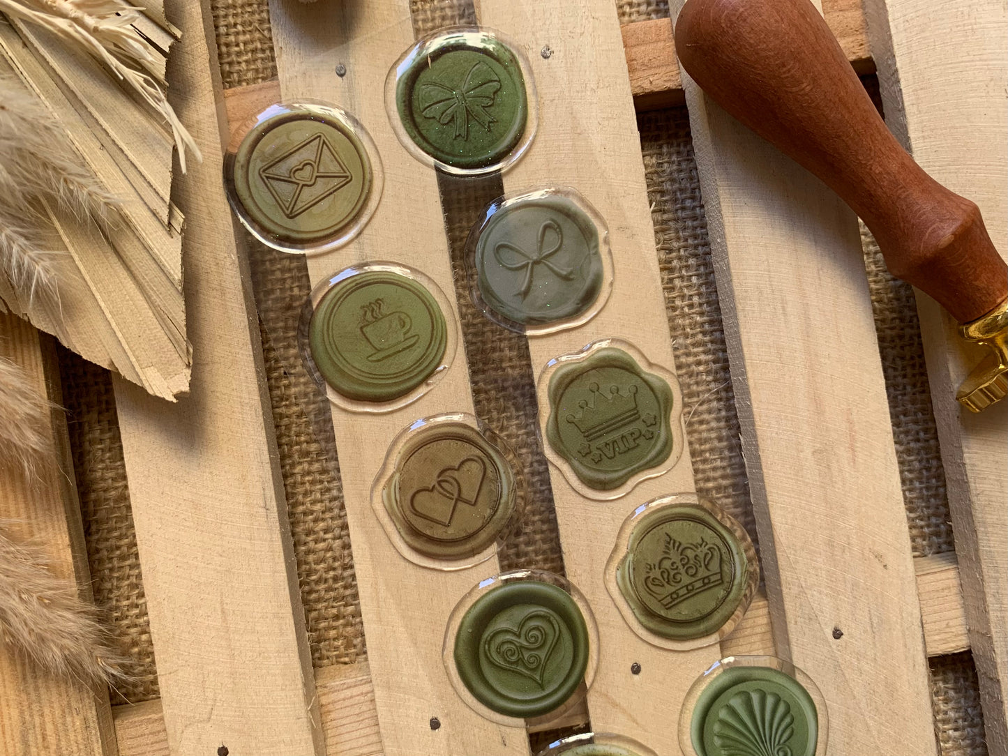 Seal Stamp Stickers - Green