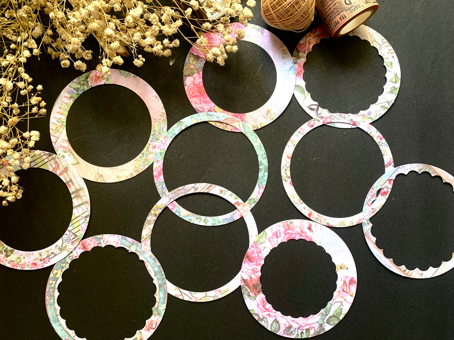 Floral Circle Cut Out