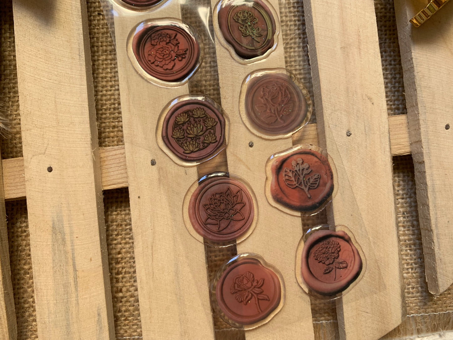 Seal Stamp Stickers - Brown