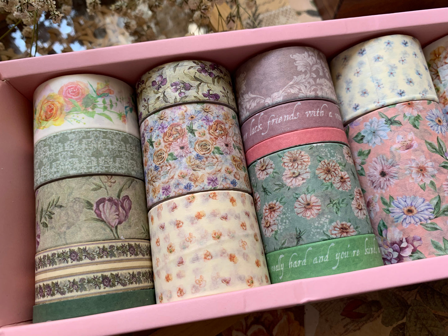 Floral Washi Tape Box