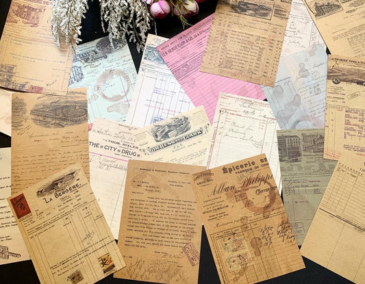 Old Receipts Paper Set