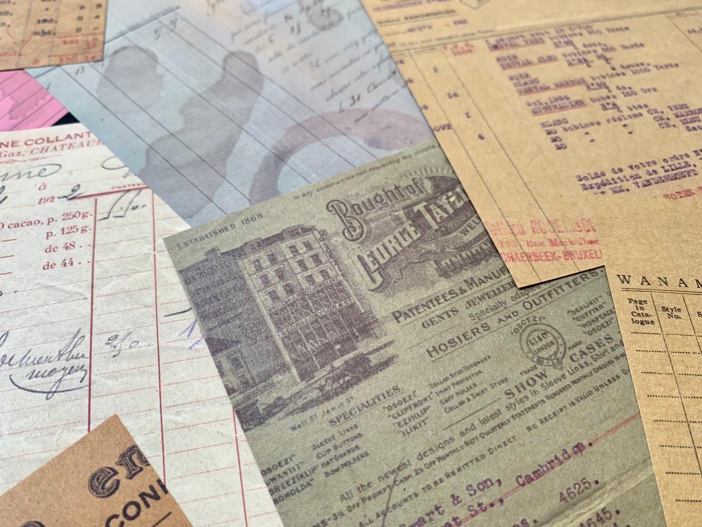 Old Receipts Paper Set