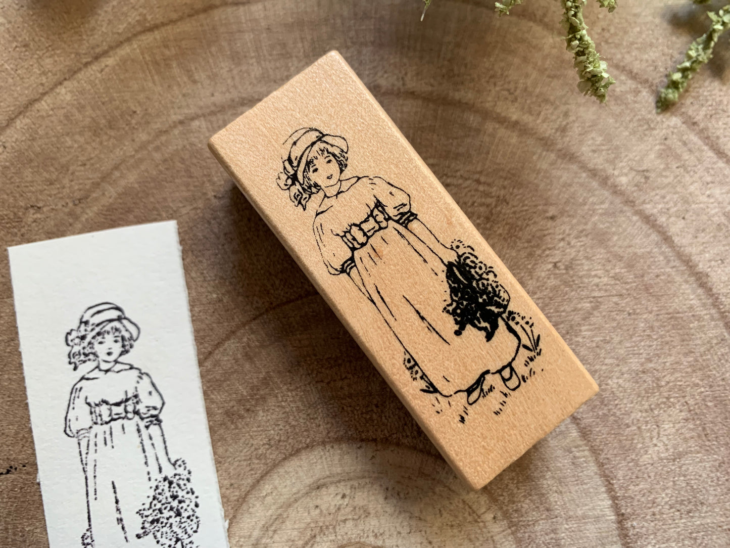 Wooden Stamp - Girl