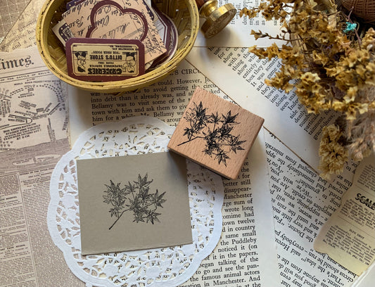 Leaves Wooden Stamp
