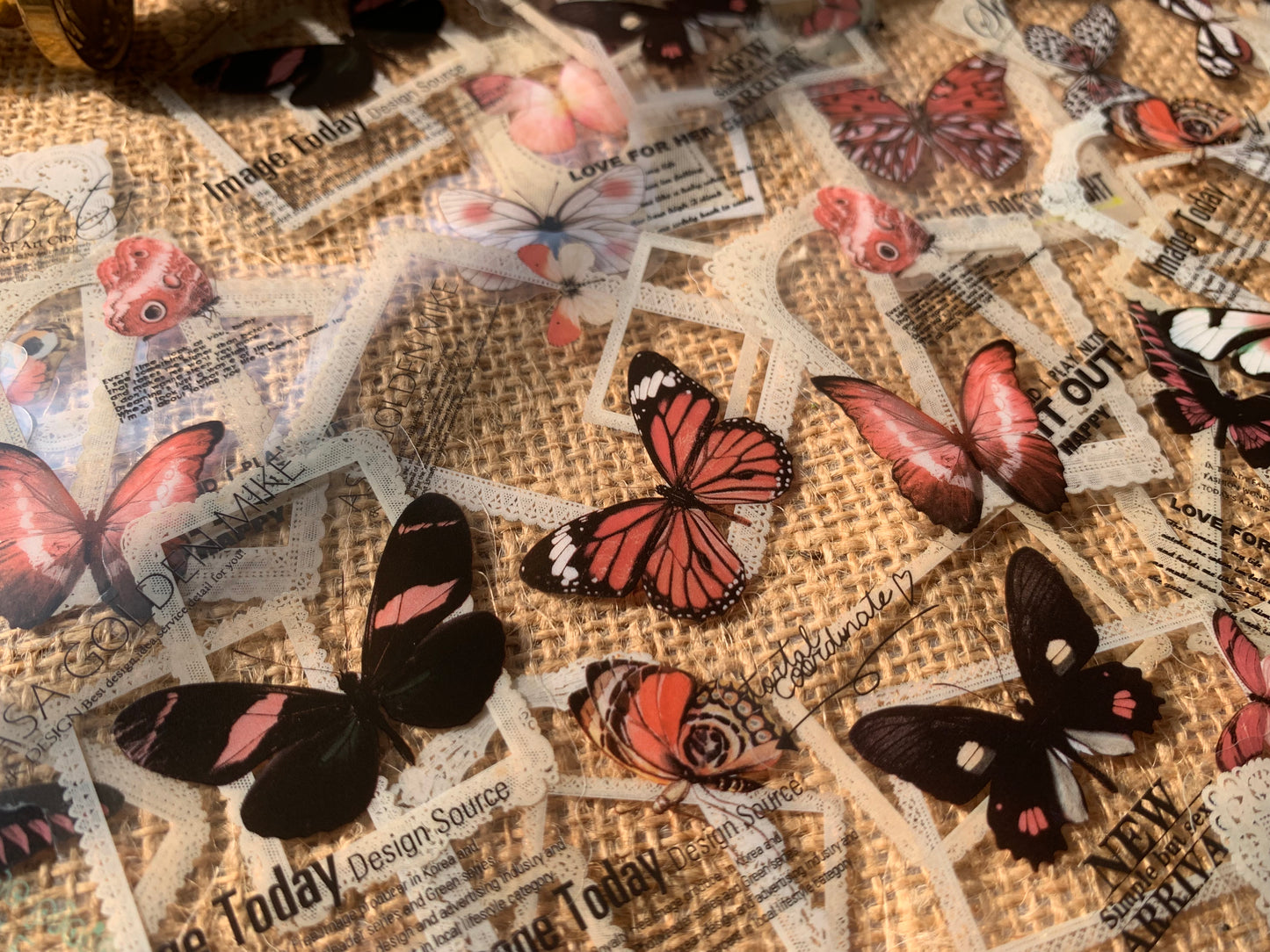 Red Butterfly Sticker Set