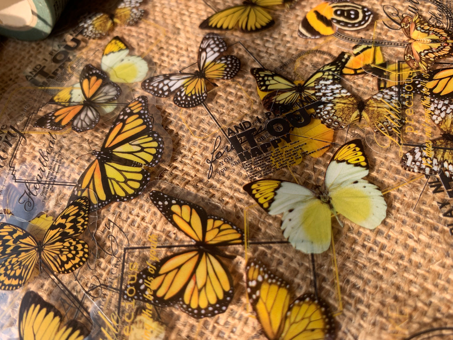 Yellow Butterfly Sticker Set