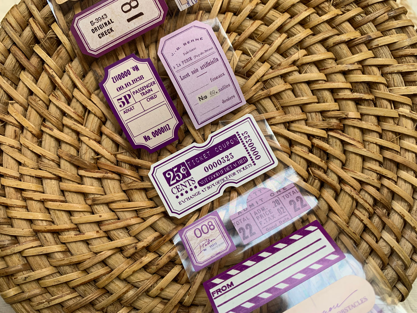 Purple Sticker Washi Tape