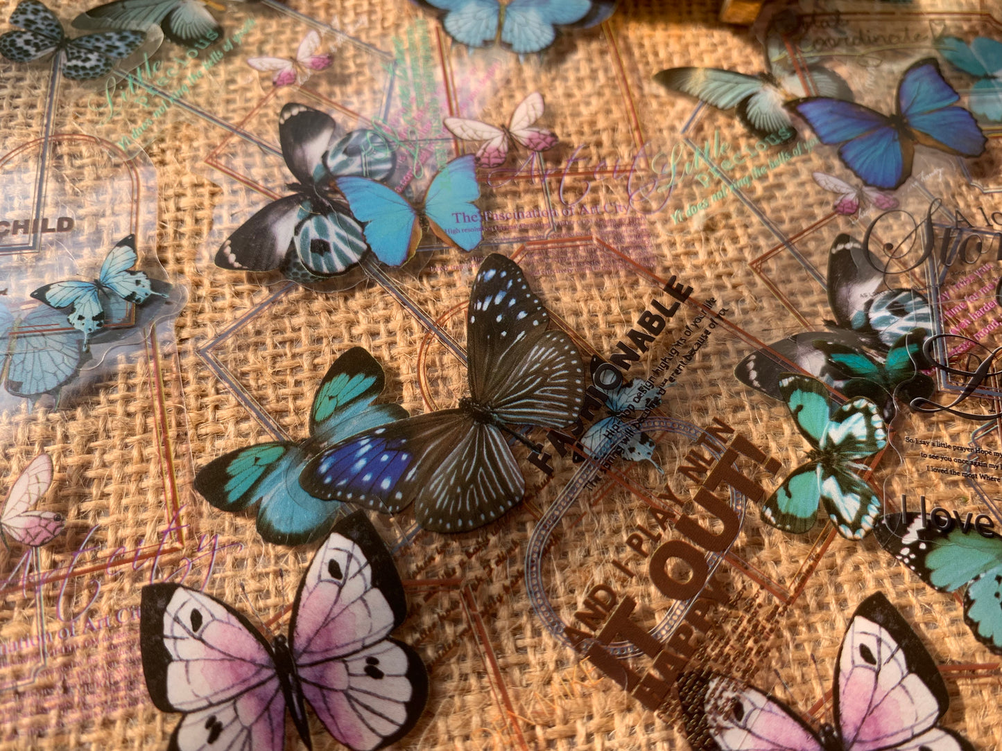 Blue Butterfly Sticker Set