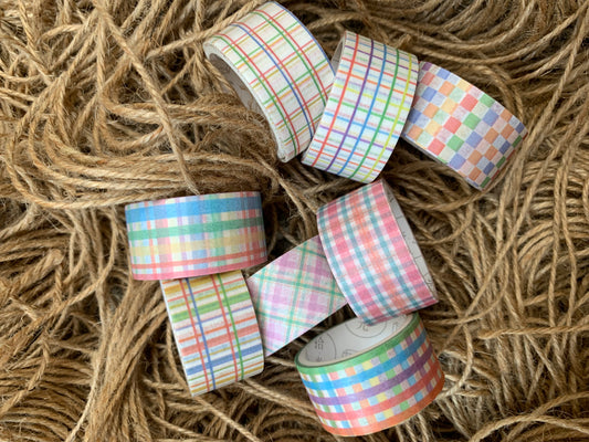 Colourful Checkered Washi Tapes